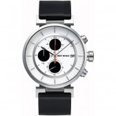 Issey Miyake Watch - 'W' - Leather - Black/White