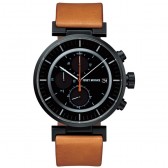 Issey Miyake Watch - 'W' - Leather - Brown/Black
