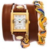 La Mer Watch - Brown Friendship Bracelet Wrap