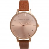 Olivia Burton Watch - Big Dial - Tobacco & Rose Gold